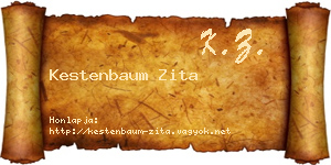 Kestenbaum Zita névjegykártya